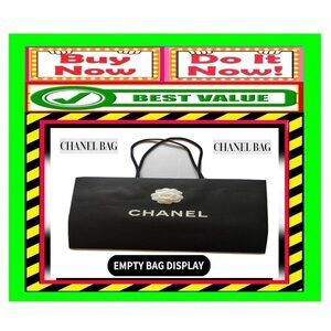 🛑 CHANEL Designer ➕ EMPTY BAG Logo SHOPPING Container🆒 DISPLAY Authentic Decor